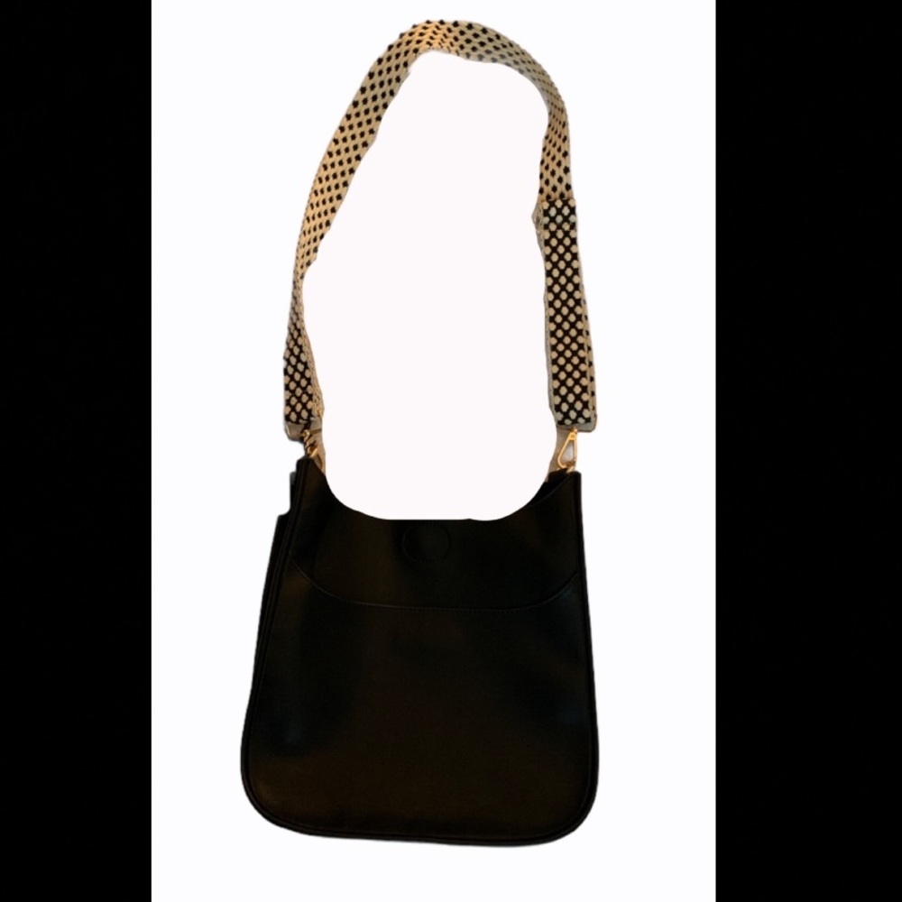 bohemian black messenger bag